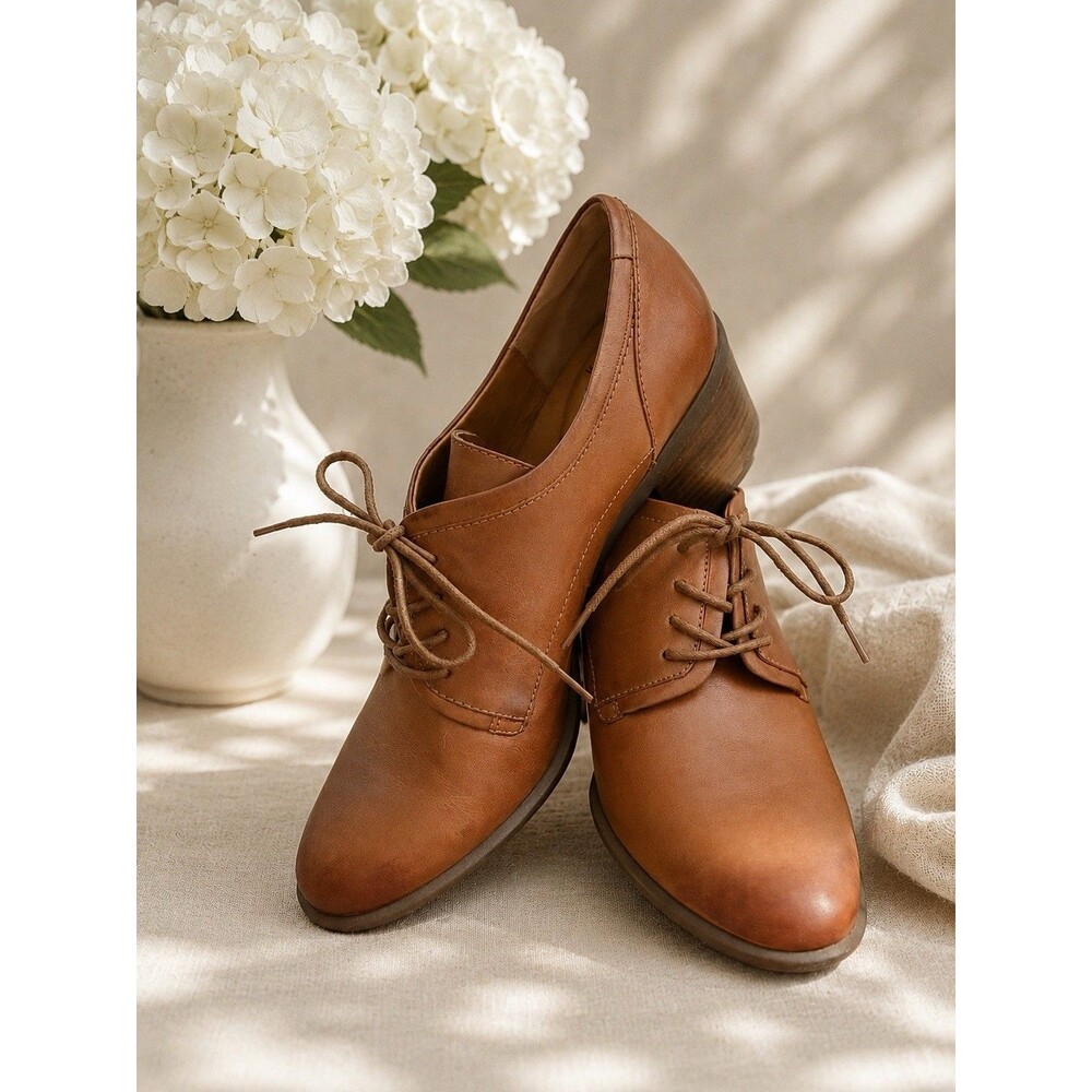 Sofft Oxford Shoes Womens Size 10M Leather Tan Lace Up